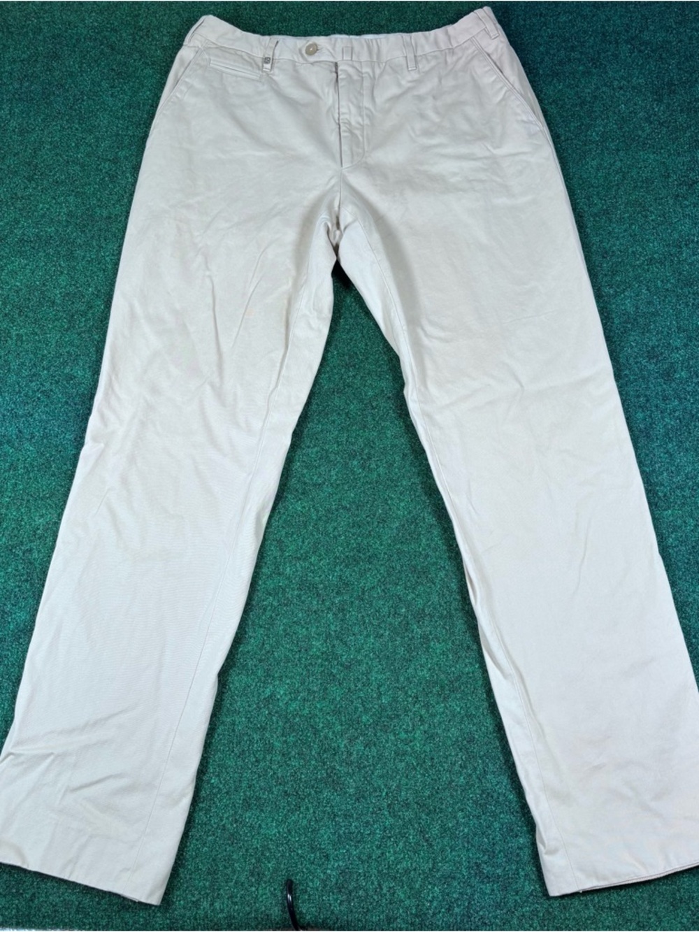 Corneliani Men's Beige Dress Pants High Rise Slim Size 30X40